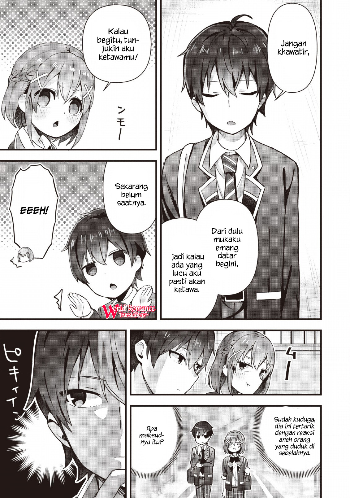 The Cute Girl Sitting Next to Me Is Trying to Make Me Fall in Love With Her as a Way to Ridicule Me, but the Tables Were Turned on Her Before She Knew It Chapter 01 Gambar 25